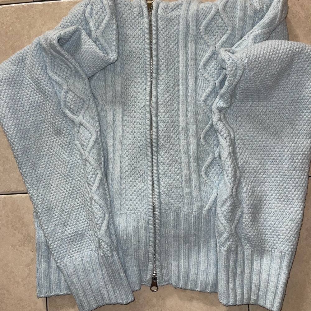 Wild Fable Light Blue Zip-Up Cardigan